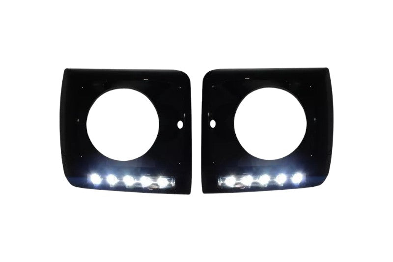 ✨Cover per Mercedes G W463 89-12 LED DRL Chrome G65 Look Nero✨