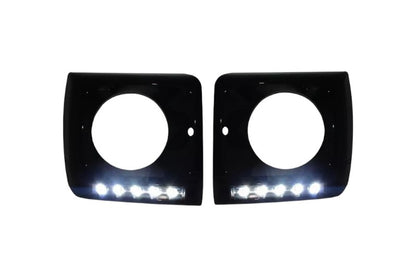 ✨Cover per Mercedes G W463 89-12 LED DRL Chrome G65 Look Nero✨