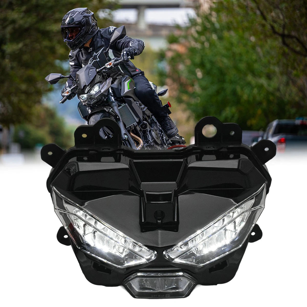 🔥Faro LED Hi/Low Beam Plug&Play – Kawasaki Z500 / ER500 2024🔥