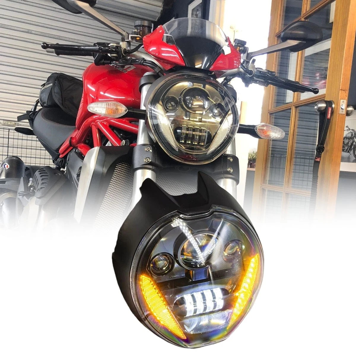 🔥Faro LED 110W – Ducati Monster 797 / 659 / 821 / 1200 S🔥