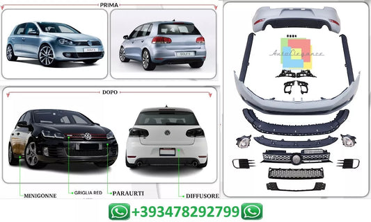 ✨ Kit carrozzeria adatto per VW Golf 6 Facelift Gti 2009 - 2013 ✨