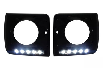 ✨Cover per Mercedes G W463 89-12 LED DRL Chrome G65 Look Nero✨