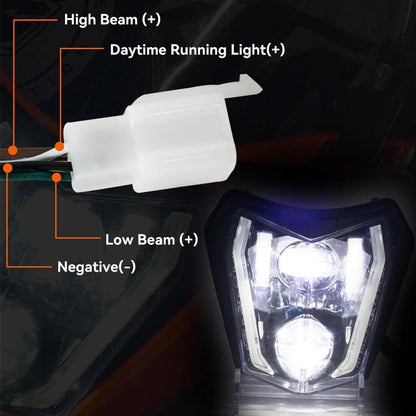 🔥Faro LED E24 Plug&Play – KTM EXC / XC-W 250–350 (2017–2021)🔥