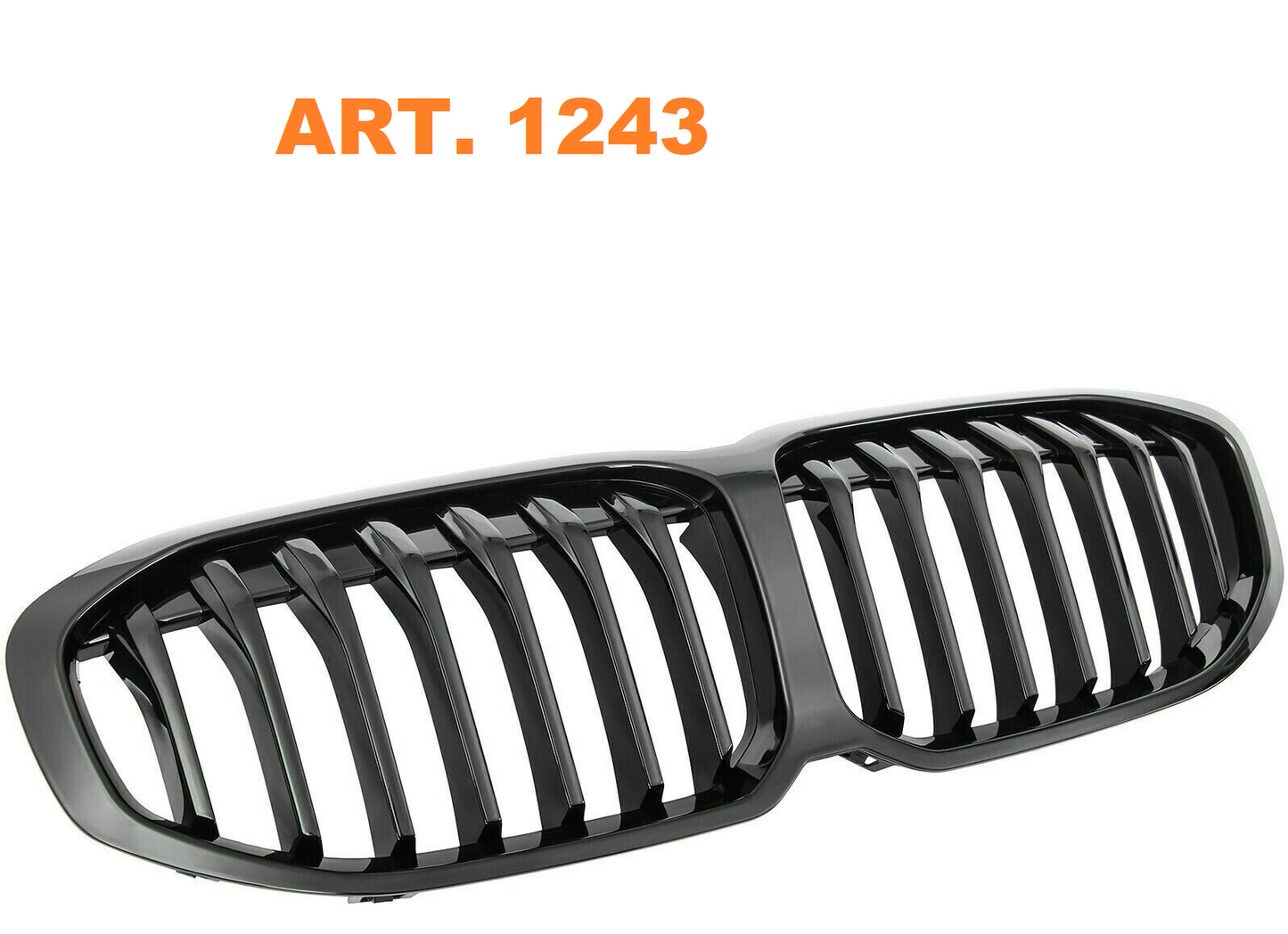 RADIATOR GRILLE KIDNEY GRILLE GLOSS BLACK SINGLE BRIDGE FOR BMW 1 SERIES F40 5