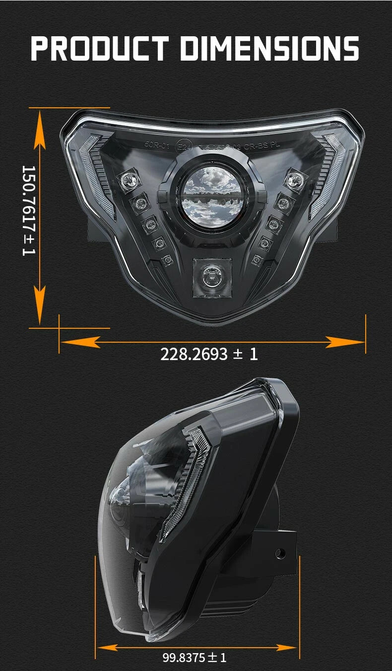 🔥Faro LED E24 DRL + Angel Eye – BMW G310GS / G310R🔥
