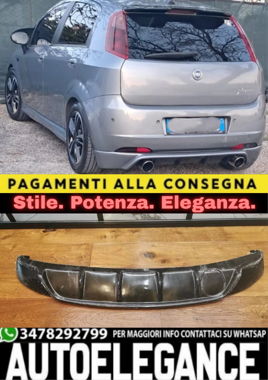 0968⭐DIFFUSORE ADATTO PER FIAT GRANDE PUNTO 2005+ LOOK RIEGER⭐