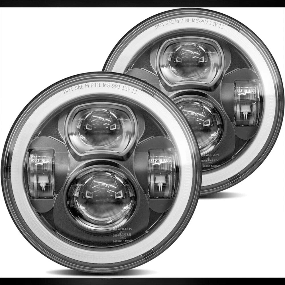🔥Coppia Fari LED 7" – Hummer H1 / H2 – Land Rover Defender🔥