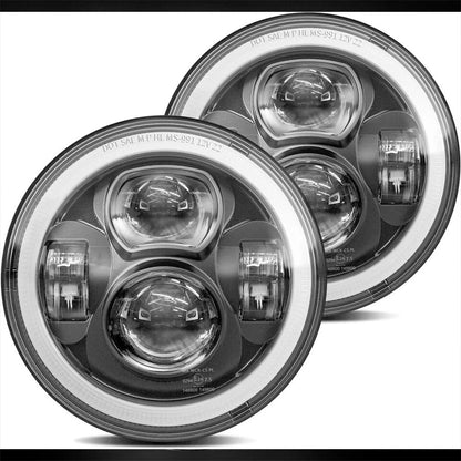 🔥Coppia Fari LED 7" – Hummer H1 / H2 – Land Rover Defender🔥