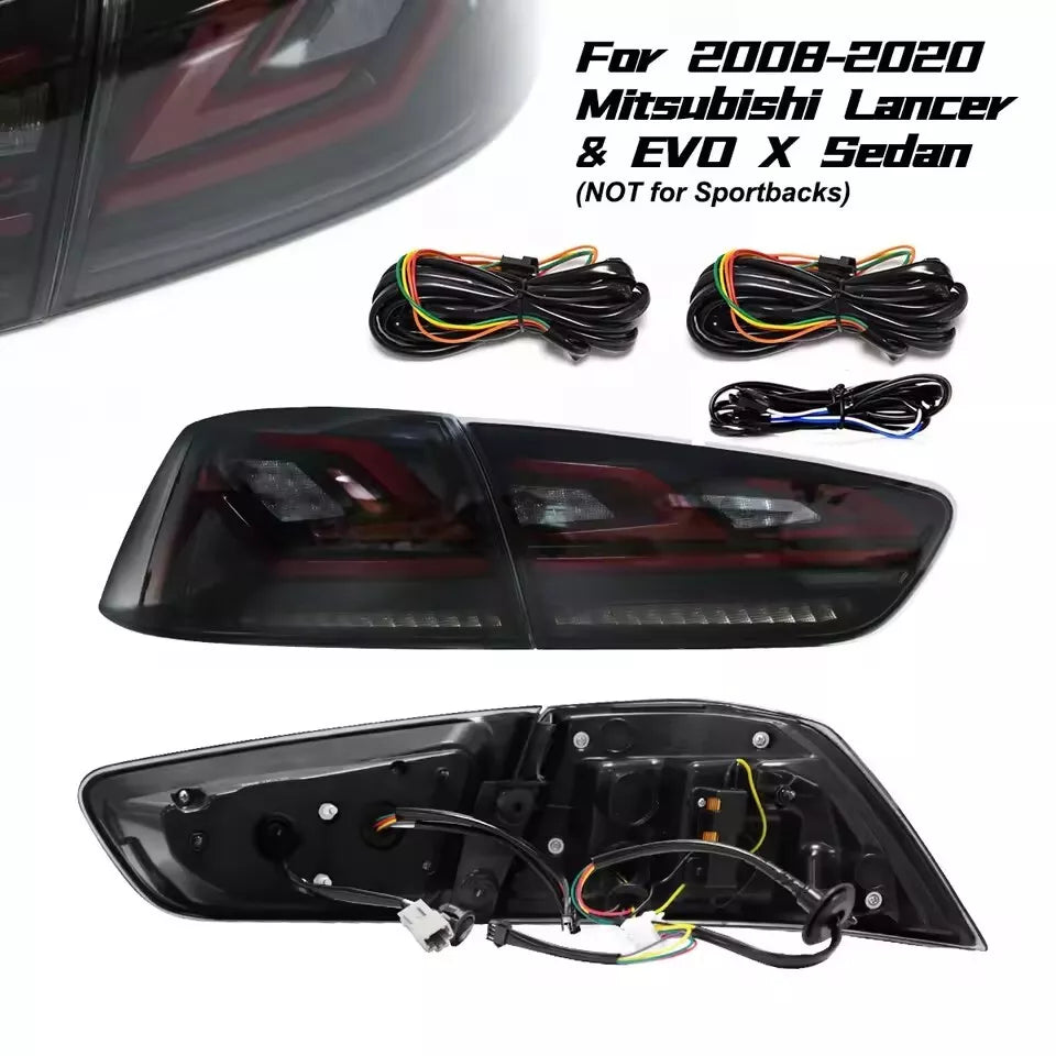 🔥Coppia Fanali Posteriori LED – Mitsubishi Lancer EVO X (2008–2021)🔥