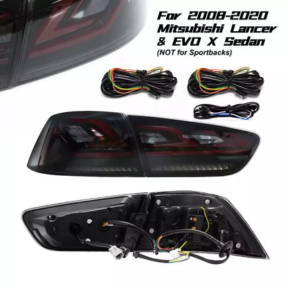🔥Coppia Fanali Posteriori LED – Mitsubishi Lancer EVO X (2008–2021)🔥