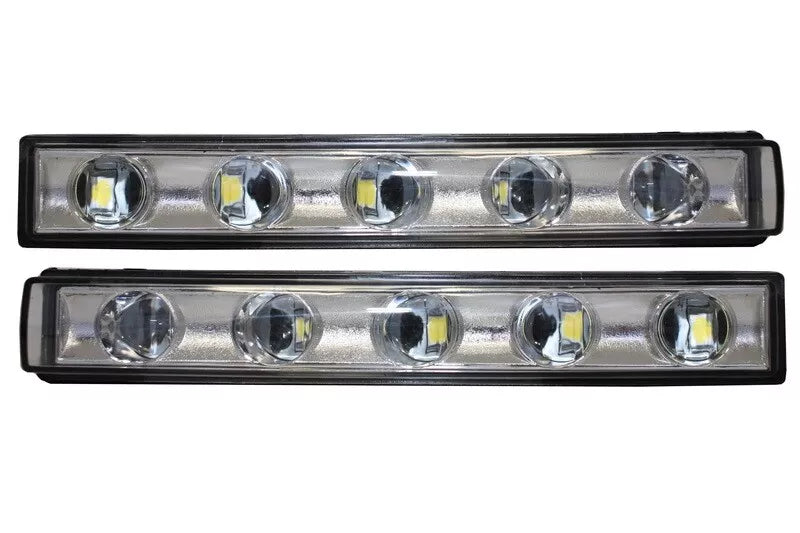 ✨Cover per Mercedes G W463 89-12 LED DRL Chrome G65 Look Nero✨