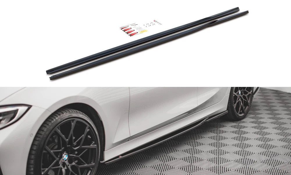 💫Street+ Sotto Minigonne (Nero Lucido) adatte per BMW Serie 3 G20 / G21 💫