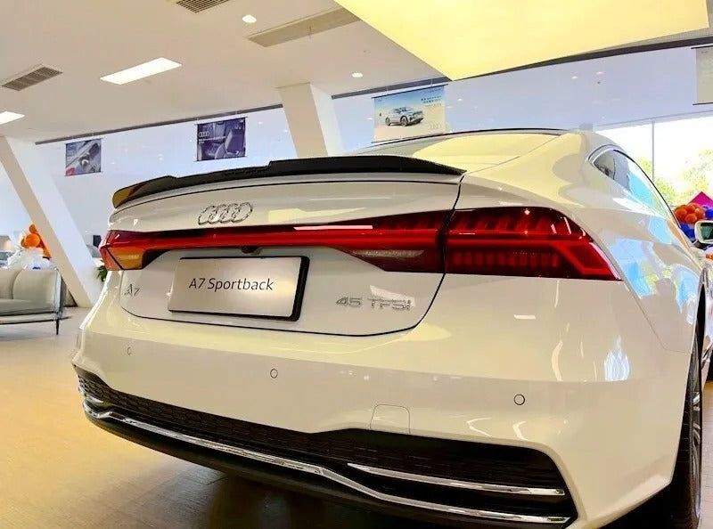 🤍KIT Spoiler Nero Lucido Adatto Per Audi A7 S7 RS7 2018+🤍