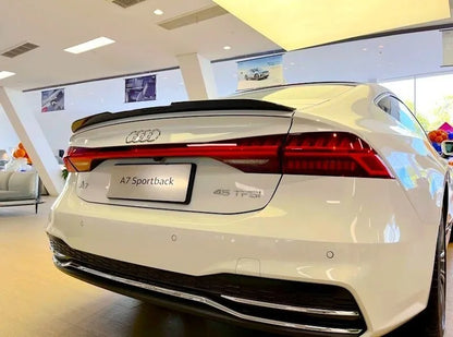 🤍KIT Spoiler Nero Lucido Adatto Per Audi A7 S7 RS7 2018+🤍