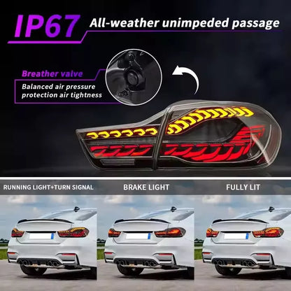 🔥Coppia Fanali Posteriori LED Fumé – BMW Serie 4 & M4 (2014–2020)🔥