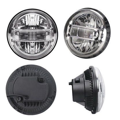 🔥Coppia Fari LED 7" Argento E24 – Volkswagen Golf MK2🔥