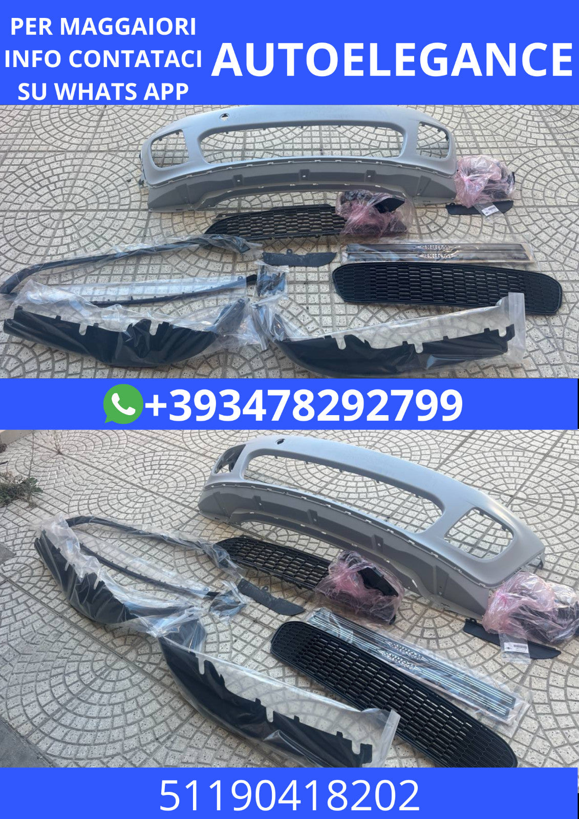 🎀51190418202 Paraurti anteriore MINI JCW stile Aero II senza sensori di parcheggio🎀
