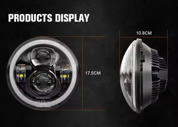 🔥Coppia Fari LED 7" – Hummer H1 / H2 – Land Rover Defender🔥