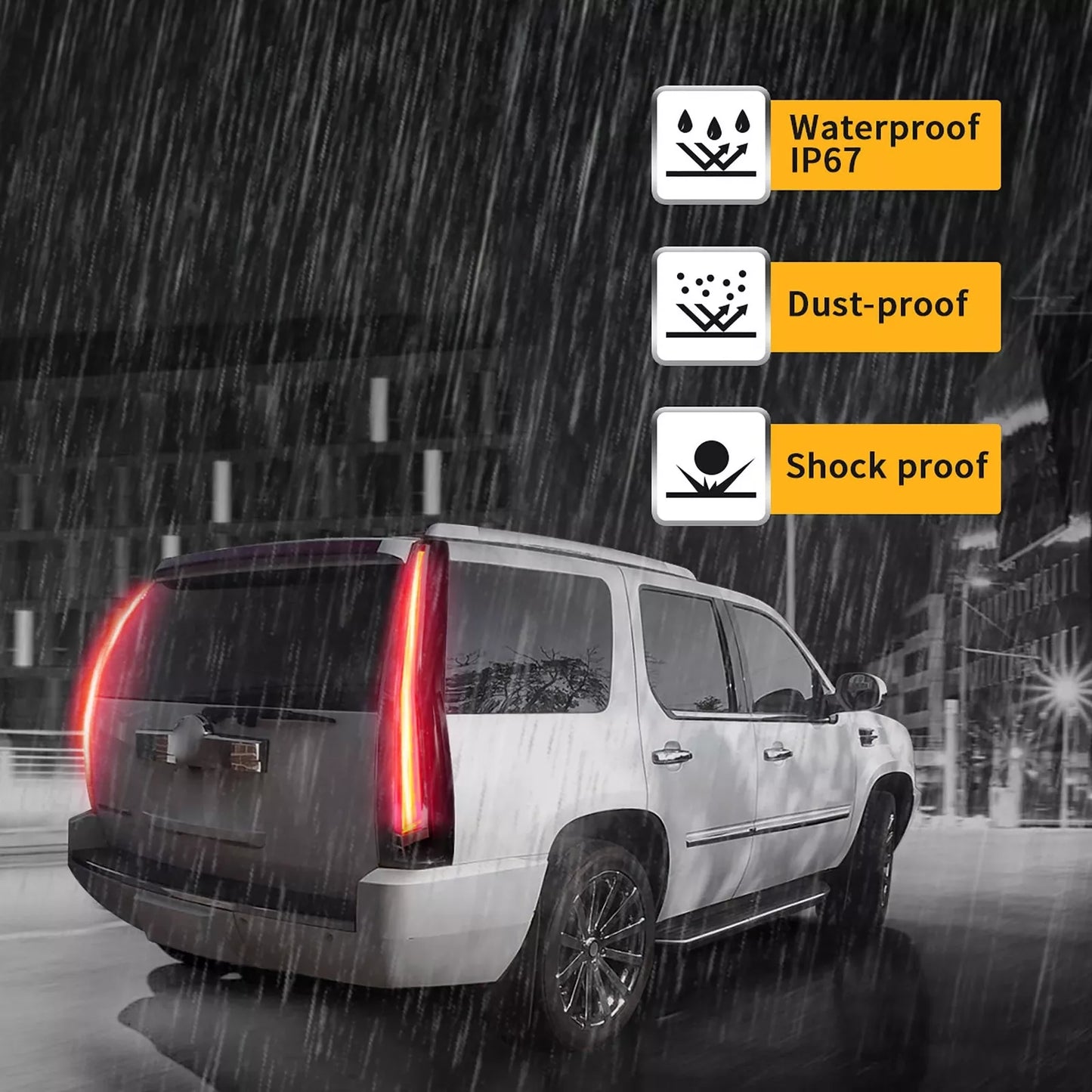 ⭐ART.2882 Fanali Posteriori a LED Full Smoked – Cadillac Escalade / ESV ⭐