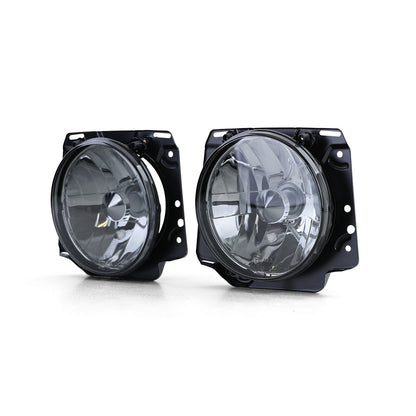 Faro in vetro trasparente nero fumè compatibile per VW Golf 2 83-91