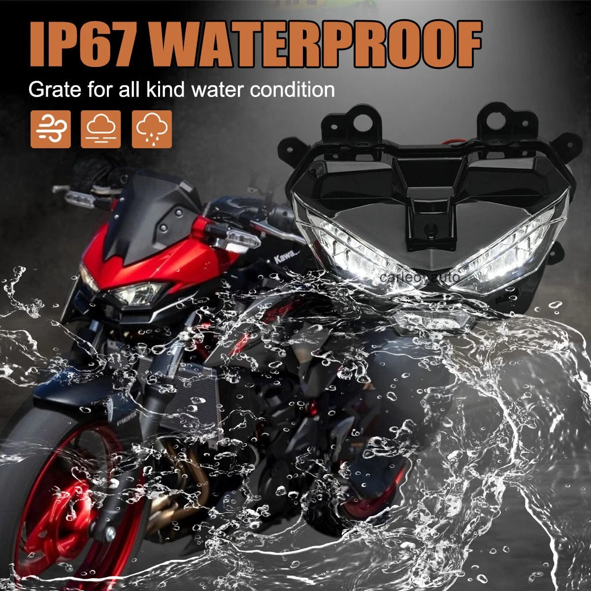 🔥Faro LED Hi/Low Beam Plug&Play – Kawasaki Z500 / ER500 2024🔥
