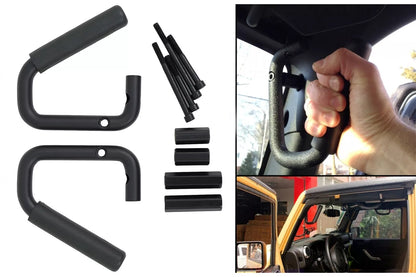 😎Maniglia anteriore Impugnatura barra per Jeep Wrangler III SUV JK 07-17 Nero😎
