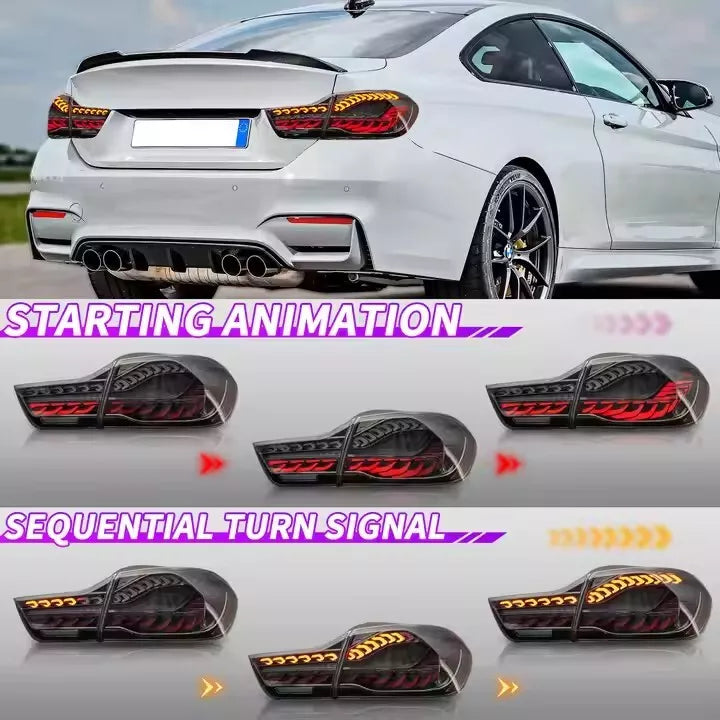 🔥Coppia Fanali Posteriori LED Fumé – BMW Serie 4 & M4 (2014–2020)🔥