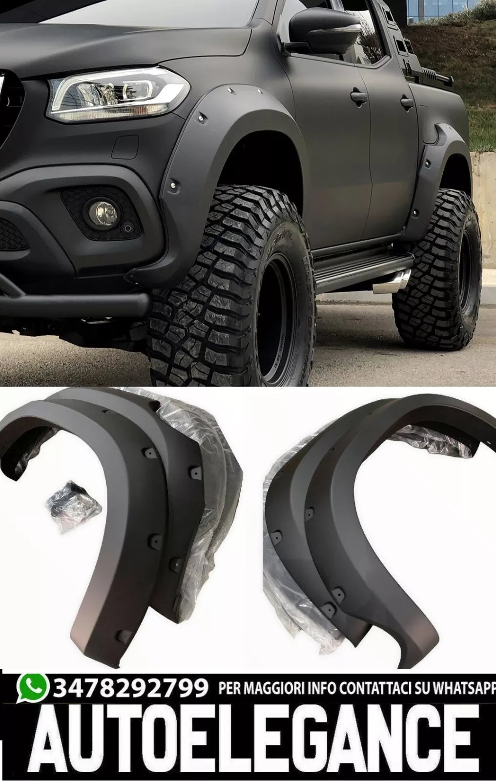 MERCEDES X-CLASS W470 2017+ FENDER EXTENSIONS X470