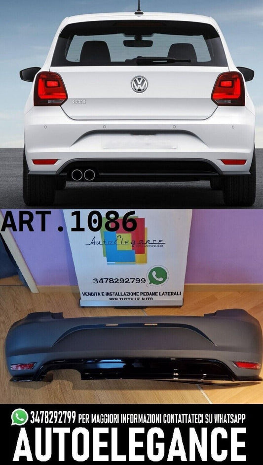 PARAURTI POSTERIORE Polo 6R 6C 2009-2018 Look GTI Bumper