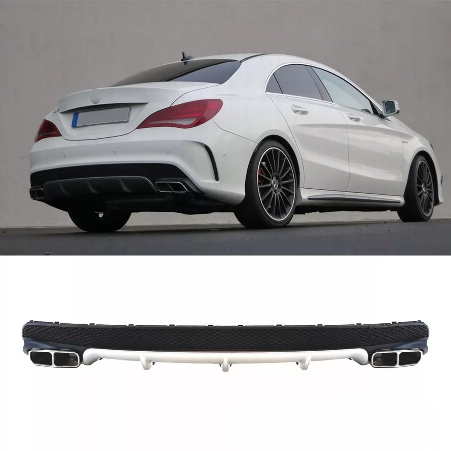 ❤️‍🔥Diffusore posteriore terminale di scarico doppio per Mercedes CLA C117❤️‍🔥