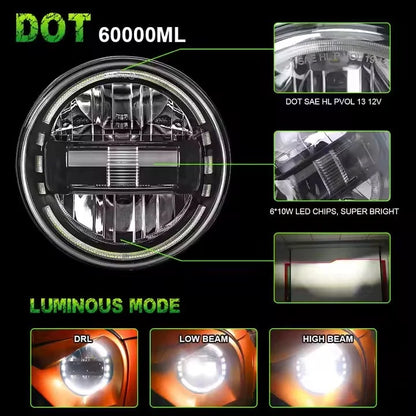 🔥Coppia Fari 7" Full LED DRL Bianco – Suzuki Samurai / SJ / Santana🔥
