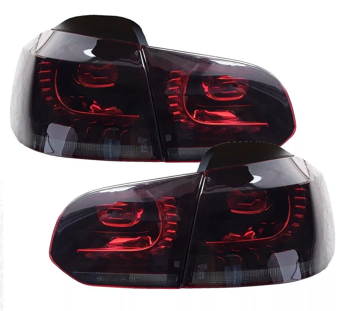 FANALI POSTERIORI LED PER VW GOLF 6 5K1 08-12 ROSSO FUMO ORIGINALI R-LOOK FANALI POSTERIORI