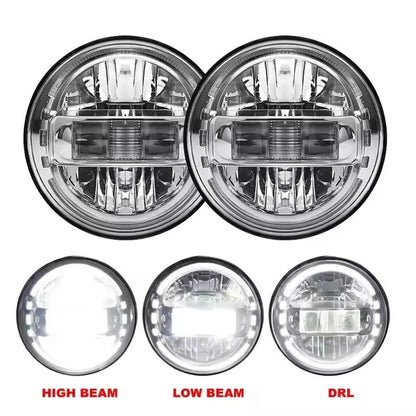 🔥Coppia Fari LED 7" Argento E24 – Volkswagen Golf MK2🔥
