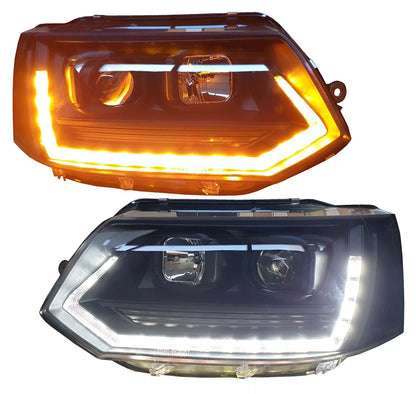 Fari per VW T5 GP Bus 09-15 Facelift Frecce Led Dinamiche Sonar