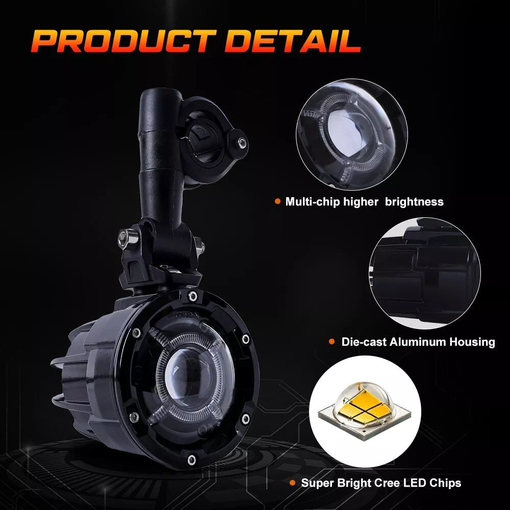 🔥Coppia Luci Ausiliarie LED – BMW GS1200 LC / ADV, F800, F700🔥