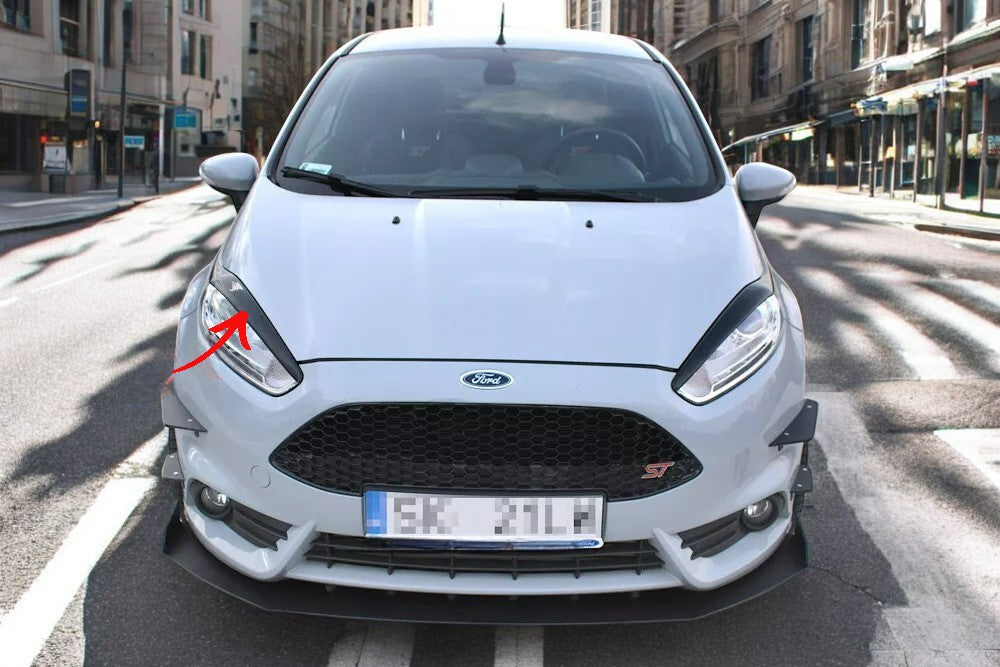 ✨PALPEBRE V1 Design Nero Lucido ABS per Ford Fiesta Mk7 St Facelift 2013-2017✨