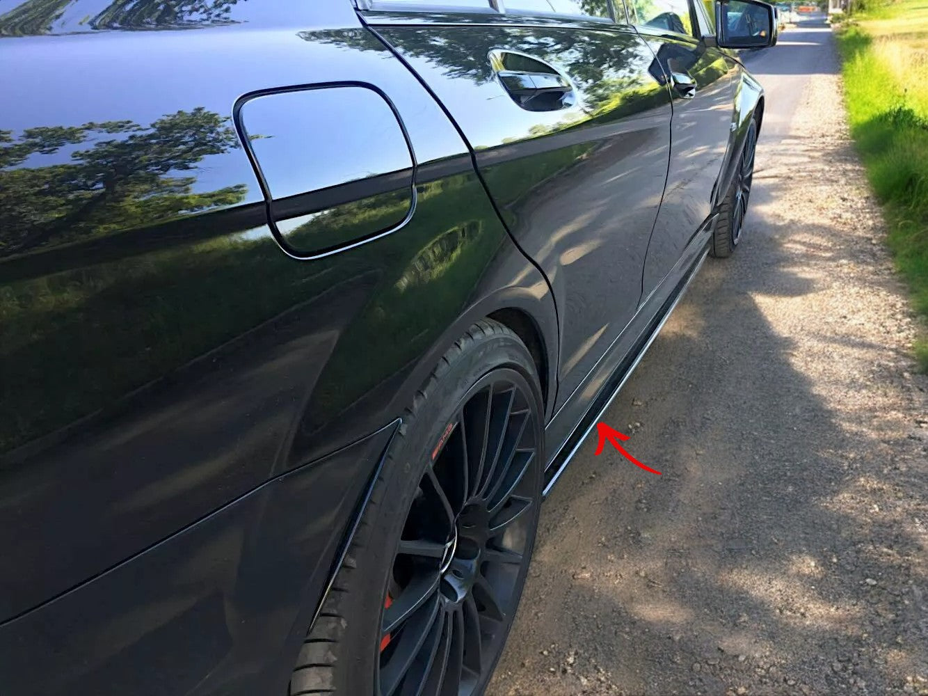 ✨MINIGONNE LATERALI Design Lucido ABS per Mercedes Classe C W204 C63 AMG 11-14✨