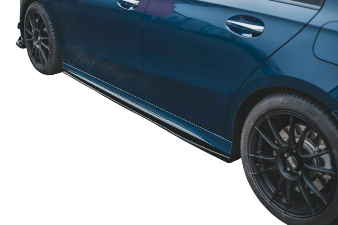 ✨MINIGONNE laterali Nero Lucido ABS Per Mercedes A35 AMG W177✨
