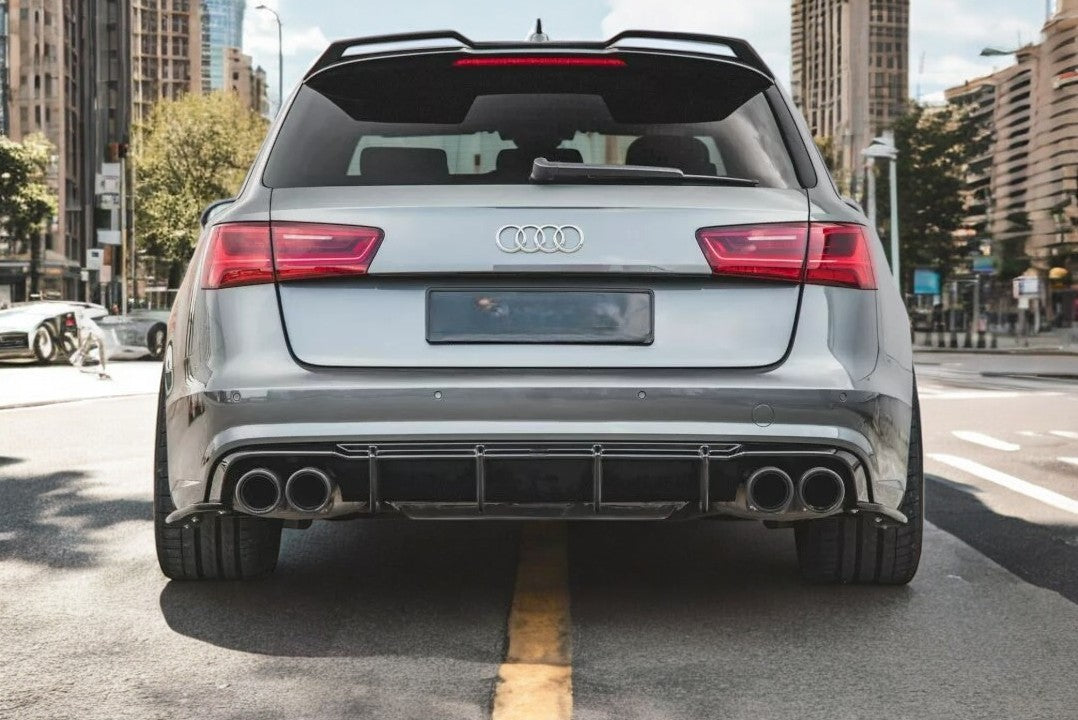 ✨DIFFUSORE nero lucido PER Audi S6 A6 S-Line C7 2015-2018✨