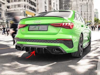 ✨DIFFUSORE nero lucido ABS posteriore per Audi RS3 8Y 2020-✨