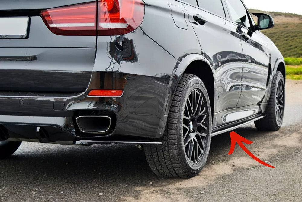 ✨MINIGONNE LATERALI  nero lucido ABS per BMW X5 F15 M50D lifting 2014-2018✨