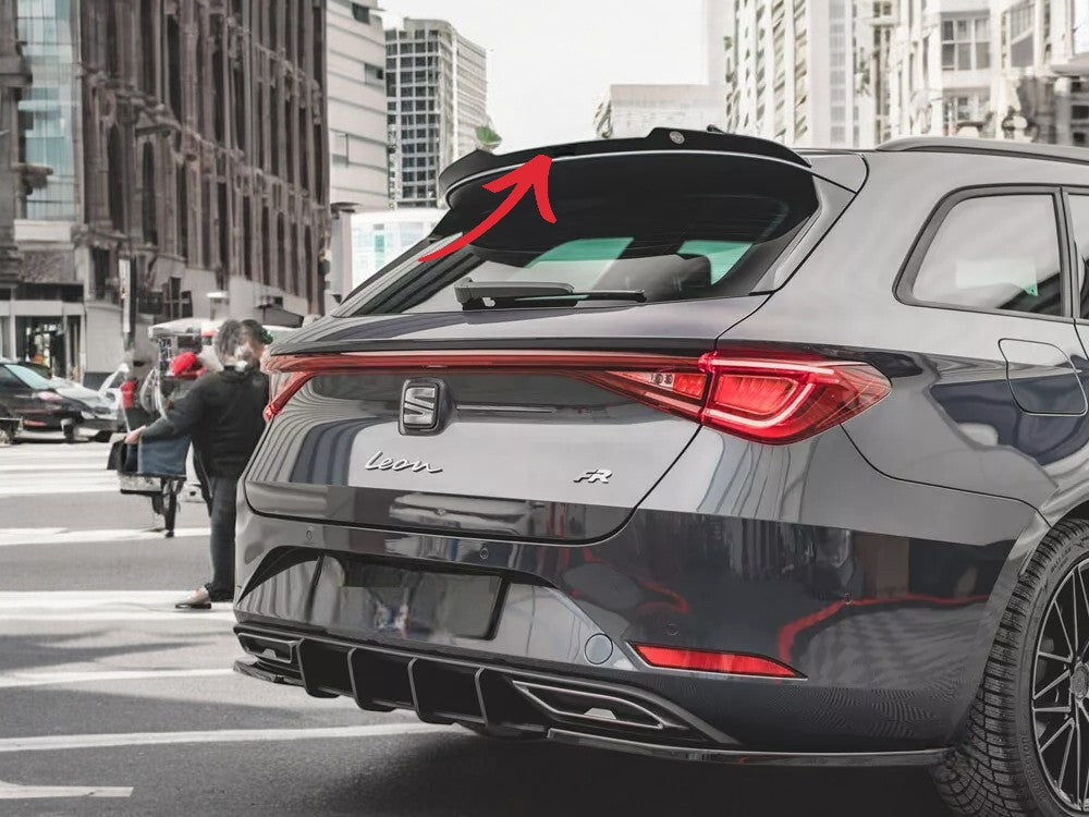 ✨SPOILER ALA AGGIUNTIVA Design Nero Lucido ABS per Seat Leon FR ST Mk4✨