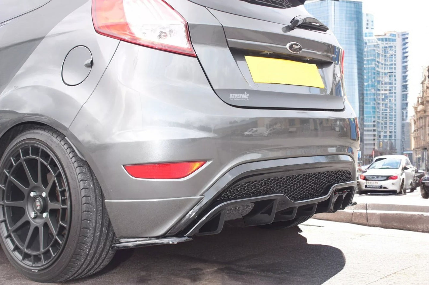 ✨Diffusore Posteriore Nero Lucido ADATTO Per Ford Fiesta Mk7 St Facelift 13-17✨