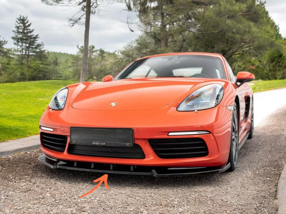 ✨Splitter Anteriore V1 per Porsche 718 Cayman 982c Nero Lucido ABS✨