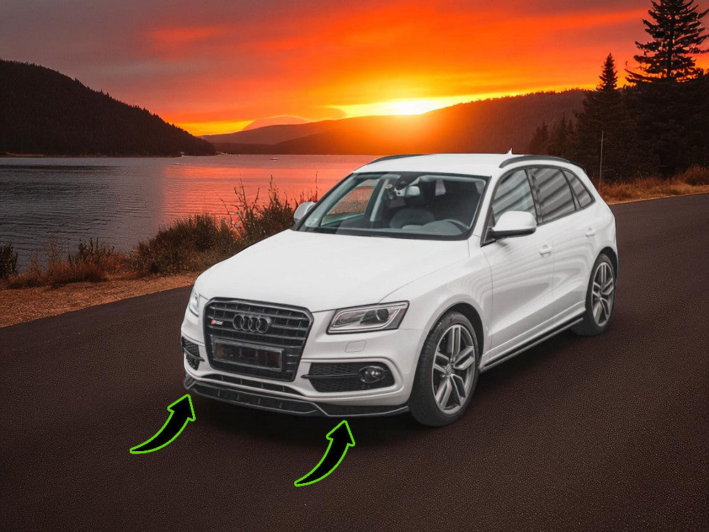 🔥Splitter Anteriore in ABS Nero Lucido per Audi SQ5 MK1 (8R)🔥