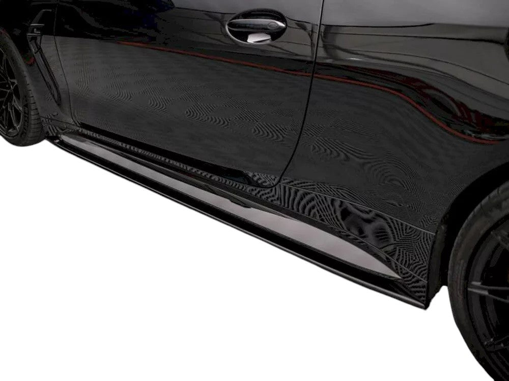 ✨MINIGONNE LATERALI V2 design nero lucido ABS per BMW M4 G82 2021+✨