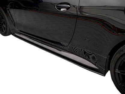 ✨MINIGONNE LATERALI V2 design nero lucido ABS per BMW M4 G82 2021+✨