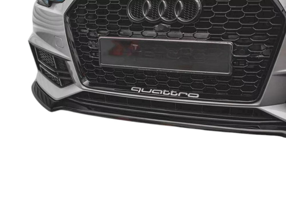✨Splitter anteriore V4 design lucido ABS ADATTO per Audi S4/A4 S-Line B9 15-19✨