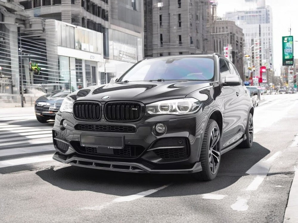 ✨Splitter anteriore V3 design nero lucido ABS per BMW X5 M-Pack F15✨