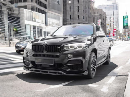 ✨Splitter anteriore V3 design nero lucido ABS per BMW X5 M-Pack F15✨